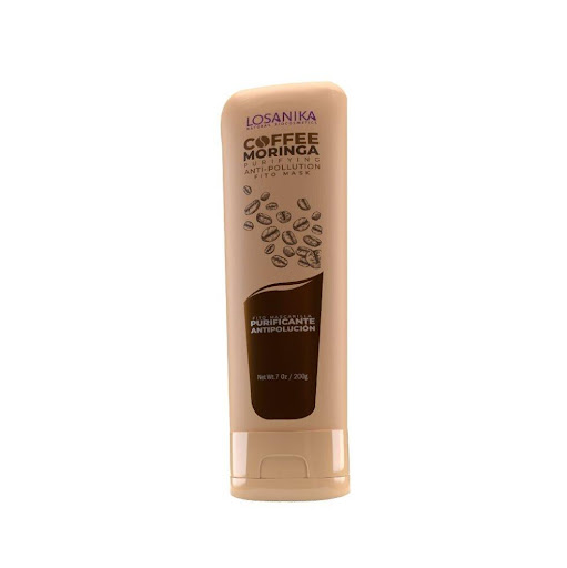 Mascarilla Coffee Moringa Purificante Antipolución LOSANIKA 200g x 1 Mascarilla que purifica y equilibra la piel grasa o acneica. Con café, moringa y aloe, limpia en profundidad, ayuda a controlar el exceso de grasa y minimizar poros sin resecar. Su acción antioxidante