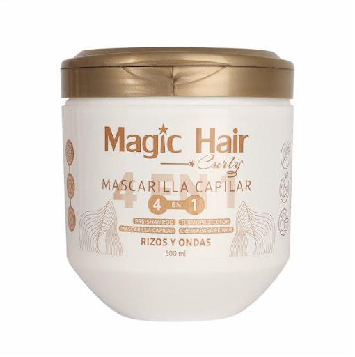 Mascarilla capilar Magic Hair Curly 4 en 1 l Rizos y ondas 500ml Magic Hair Envase x 500ml undefined
