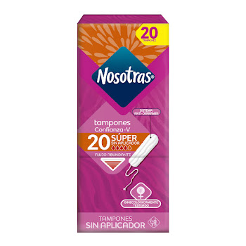Tampones Sin Aplicador Nosotras Super Caja x 20 und  