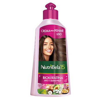 Crema Para Peinar Nutribela Liso Biokeratina x 300 ml  