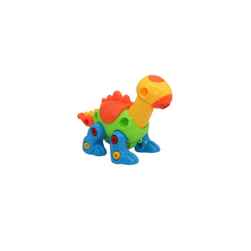 Dinosaurio Didactico Lovely Malla Plasticos Asociados  x 1 Es un juguete educativo diseñado para armar y desarmar. Incluye piezas de diferentes formas y colores, además de herramientas que imitan las reales, lo que lo hace atractivo y divertido para los niños