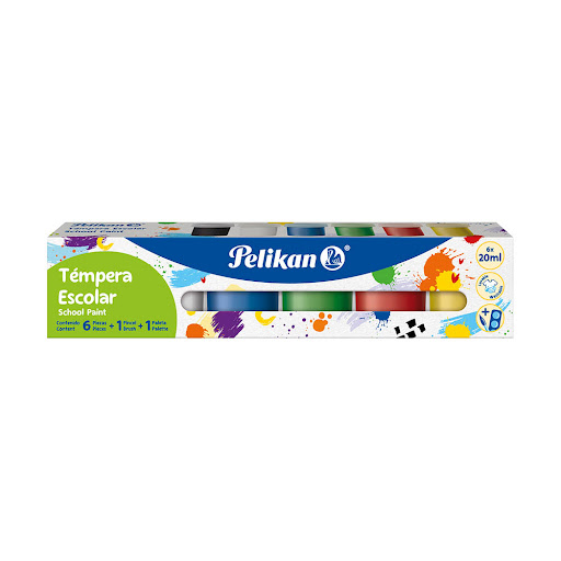 Témpera Pelikan Escolar Caja x 6 und