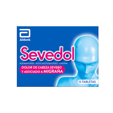 Sevedol Acetaminofén + Ácido Acetilsalicilico 250mg Abbott Caja x 12 Tabletas  