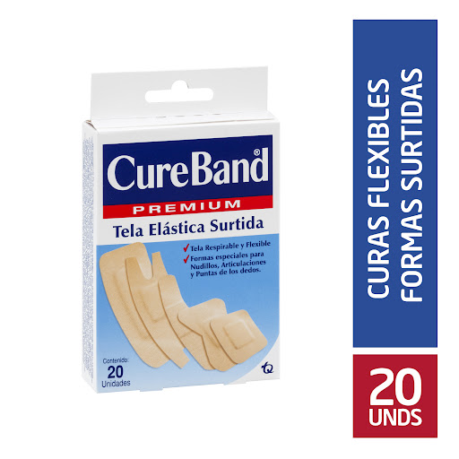 Tela Elástica Cure Band Premium Surtida x 20 und