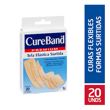 Tela Elástica Cure Band Premium Surtida x 20 und  