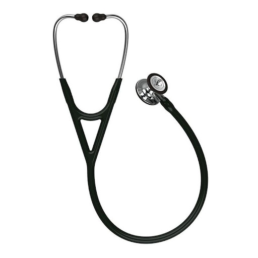 Estetosc Litman Card Iv High P/E Black M Littmann  x 1 Estetoscopio color negro con acabado metálico, diseñado para ofrecer un rendimiento acústico superior en la auscultación de sonidos cardíacos, pulmonares y otros órganos. Su estructura robusta y ergon