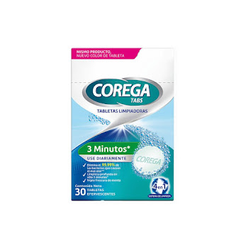 Corega Tabs, limpieza profunda para&nbsp;aparatos dentales X 30 unds  