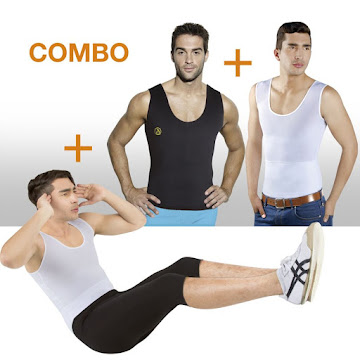 Solo Online Combo: Camisilla Power   Net + Camisilla Thermo Shapers + Pantalon Thermo Shaper Para Hombre 