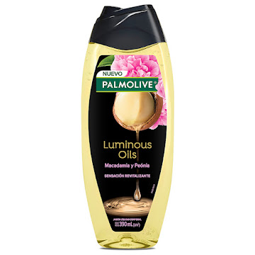 Jabón Líquido Palmolive Corporal Luminous Macadamia y Peonia Blister Botella x 390 ml  