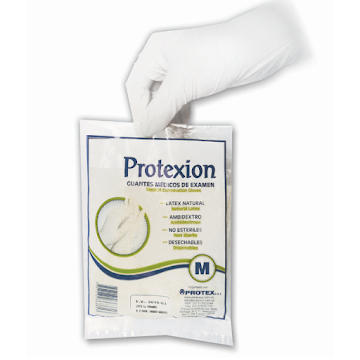 Guantes De Latex Protexion Para Examen Talla M x 10 und  
