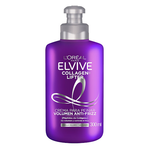 Crema Para Peinar Elvive Collagen Lifter Volumen Anti-Frizz Frasco x 300 ml