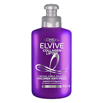 Crema Para Peinar Elvive Collagen Lifter Volumen Anti-Frizz Frasco x 300 ml  