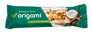 Barra De Nueces Origami   Coco-Chia-Almendras X25Gr 