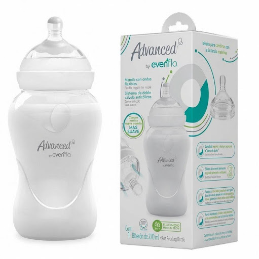 Biberon Cuello Ancho 9 Onzas Advanced - Evenflo EVENFLO UNIDAD x 1 UND Biberón Advanced by Evenflo Cuello Ancho Anticólicos 270ml/9oz
Ideal para bebés de 4 meses en adelante.
Flujo Medio.
Edad: De 4 a 6 meses