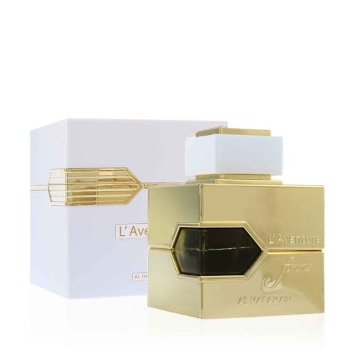 AL HARAMAIN L`AVENTURE FEMME 100 ML AL HARAMAIN AL HARAMAIN L`AVENTURE FEMME 100 ML x 100 ML Fragancia de la familia olfativa Floral Frutal para Mujeres. L'Aventure Femme se lanzó en 2017. Las Notas de Salida son piña, grosellas negras, bergamota y bayas silvestres; las Notas de Corazón son c