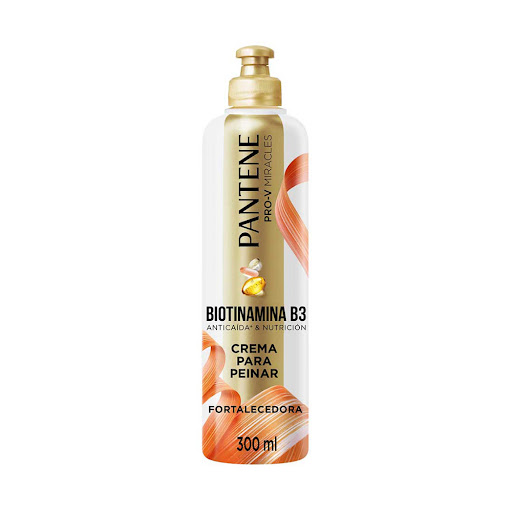 Crema para peinar Pantene Fortalecedora Biotinamina B3 Frasco x 300 ml