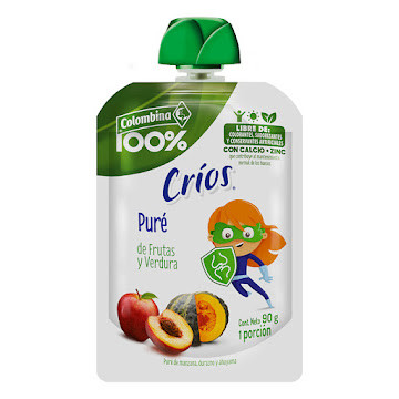 Pure Compota Crios Manzana Durazno Y Ahuyama x 90 gr  