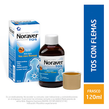 Noraver Tos Bromhexina 8 mg Tecnoquímicas Jarabe Frasco x 120 ml  