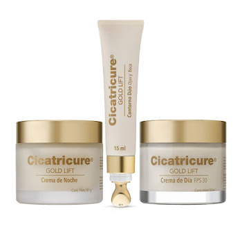 Crema Facial Cicatricure Gold Dia + Crema Facial Noche + Contorno Ojos Pack x 3 und  