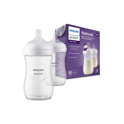 Phillips Avent Tetero Natural Response 3.0 9Oz X2 SCY903/02 Avent Caja x 2 La tetina de respuesta natural solo libera leche cuando los bebés tragan de forma activa. Pueden beber, tragar y respirar con su ritmo natural como en el pecho, lo que facilita que combinen la aliment