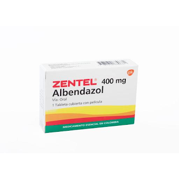 Zentel Aldendazol 400 mg GSK Caja x 1 Tableta  