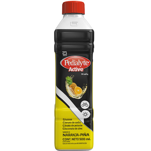 Pedialyte Suero De Rehidratación 30 Meq Piña Naranja Botella x 500 Ml
