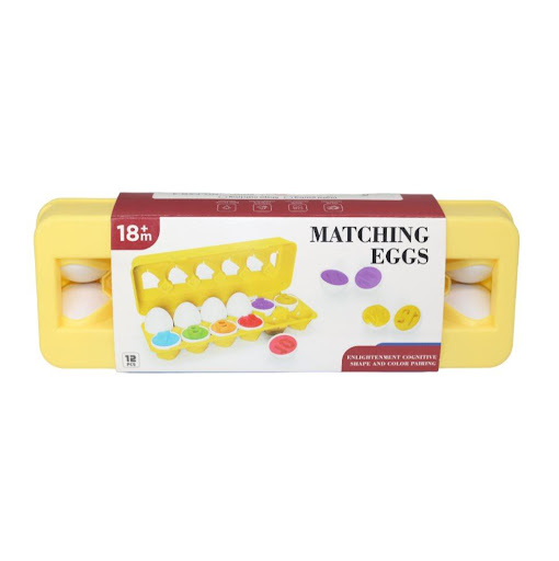 Huevos Didacticos Caja Plasticos Asociados  x 1 Contiene huevos de diferentes colores y formas en su interior, diseñados para que los niños disfruten encajando sus mitades y descubriendo las figuras ocultas. Este juego estimula el desarrollo de hab
