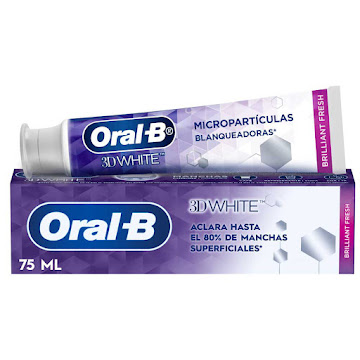 Crema Dental con Flúor Oral-B 3D White Brilliant Fresh Caja x 75 ml  