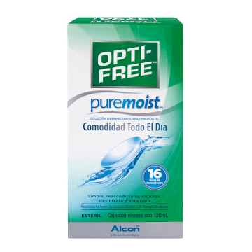 Solución para Lentes Opti-free Pure Moist Frasco x 120 ml  