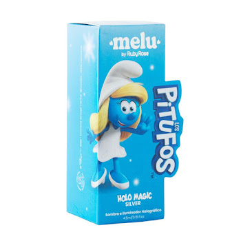 Sombra E Iluminador Melu Pitufos Tono Silver Tubo x 4.5 ml  