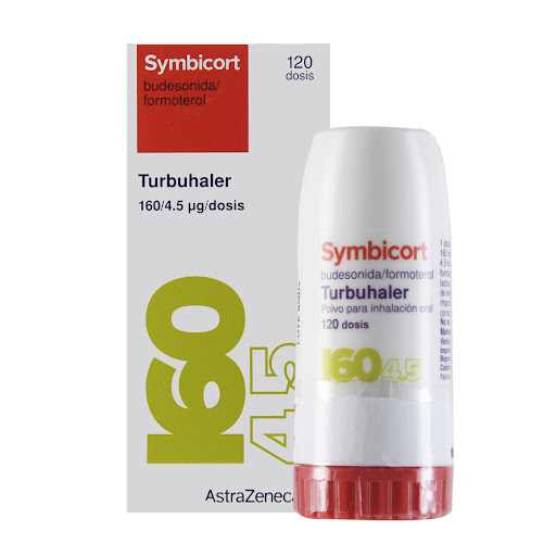 Symbicort Budesonida + Formoterol 160mcg/4.5mcg Astrazeneca Inhalador x 120 Dosis