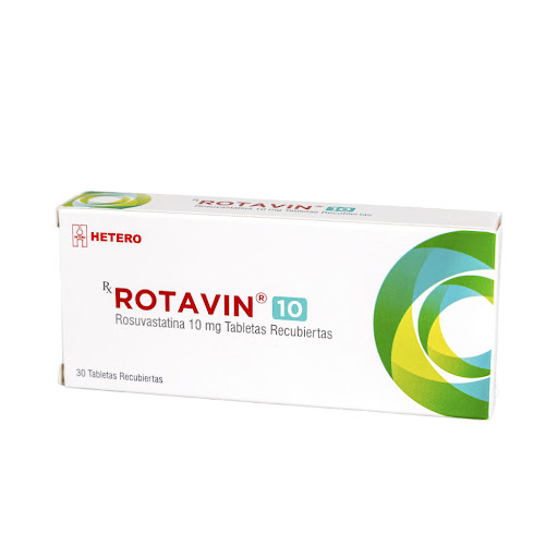 Rotavin Rosuvastatina 10mg Caja x 30 Tabletas