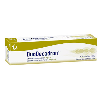 **Dúo-Decadron 8/2mg Amp. Caja x1Amp.TQ Dexametasona Acetato Fosfato      