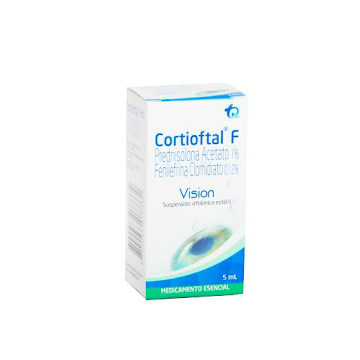 Cortioftal F Prednisolona Acetato + Fenilerfina Clorhidrato 1%/0.12% Tecnoquímicas Frasco x 5 ml  