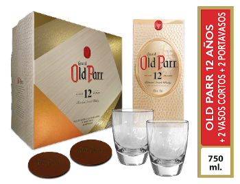 Whisky Old Pard 12 Años   x750ml + 2 Vasos + Porta Vasos  