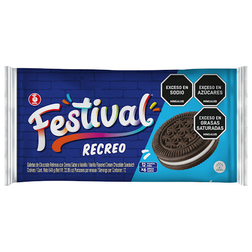 Galleta Festival Recreo Bolsa 648 gr x 12 und