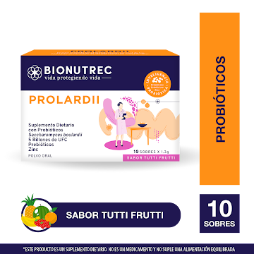 Prolardii Saccharomyces Boulardii Tutti Frutti Bionutrec Caja x 10 Sobres  
