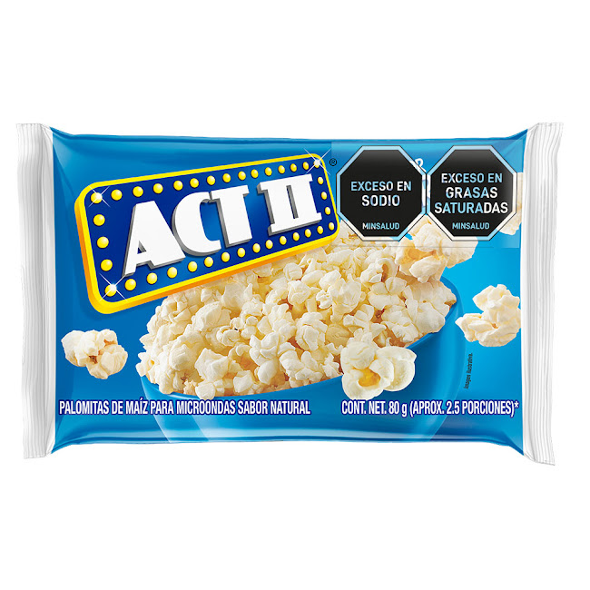 Palomitas de Maíz Act II   Natural x 80 gr  