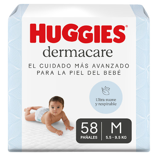 Pañales Huggies Dermacare 2/M Paquete x 58 und