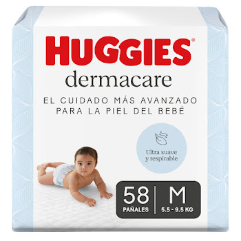 Pañales Huggies Dermacare 2/M Paquete x 58 und  