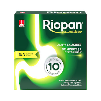Riopan Magaldrato + Dimeticona 800mg/100mg Tecnofarma Caja x 10 Sobres  