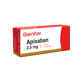Apixaban 2.5mg Genfar Caja x 60 Tabletas  