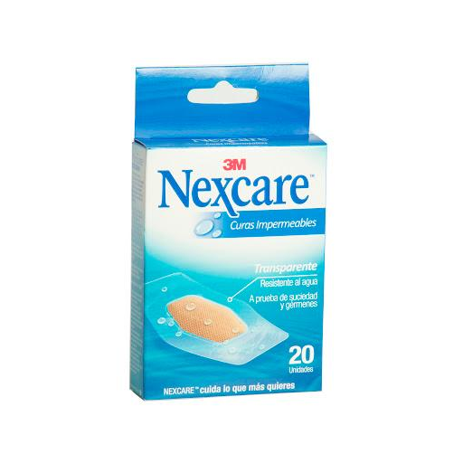 Curas 3M Nexcare Impermeables Transparente Caja x 20 und