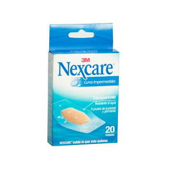 Curas 3M Nexcare Impermeables Transparente Caja x 20 und  