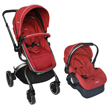 Solo Online Coche Con Portabebe   Bebesit 360 Grados Color Rojo X 1 Unidad 