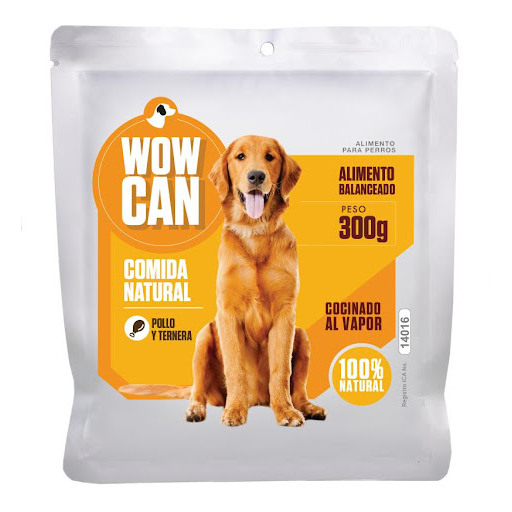 Alimento Húmedo Para Perros Wow Can Sabor Pollo Ternera x 300 gr