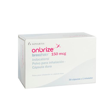 Onbrize Breezhaler Indacaterol 150 mcg Novartis Caja x 30 Cápsulas  
