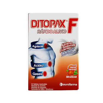 Ditopax F Hidroxido Aluminio 70 mg Eurofarma Caja x 25 Tabletas  