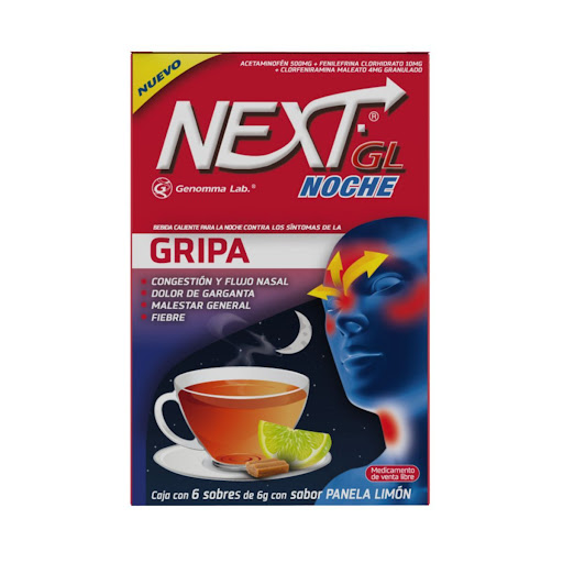 Next Gl Noche Panela Limón Caja x 6 Sobres
