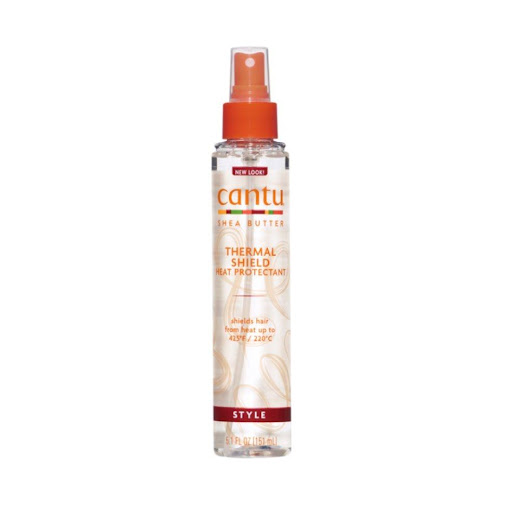 Cantu Termoprotector  Cantu Frasco x 5 Protector térmico de fórmula ligera que ayuda a proteger el cabello del daño causado por herramientas de peinado con calor como planchas, secadores y rizadores. Enriquecido con manteca de karité pura,